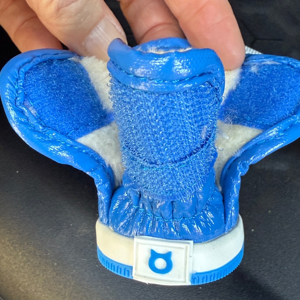 Dog Shoes, velcro closure, Leather, Puffer Blue, Never used - Picture 7 of 11